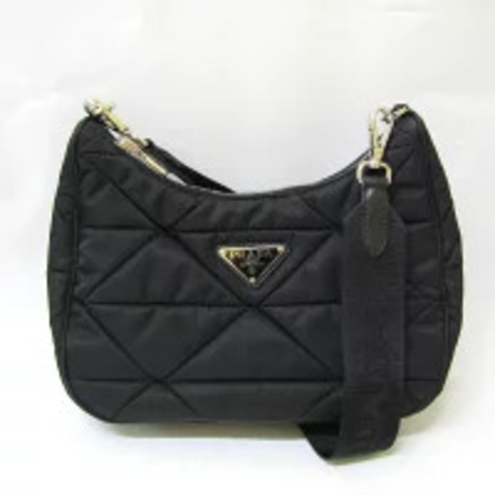 Prada Quilted Padded Bag Shoulder Black